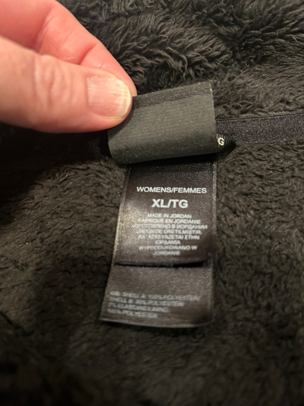 The North Face Black Fleece Jacket with Pink Logo and Ribbon - Picture 6 of 6